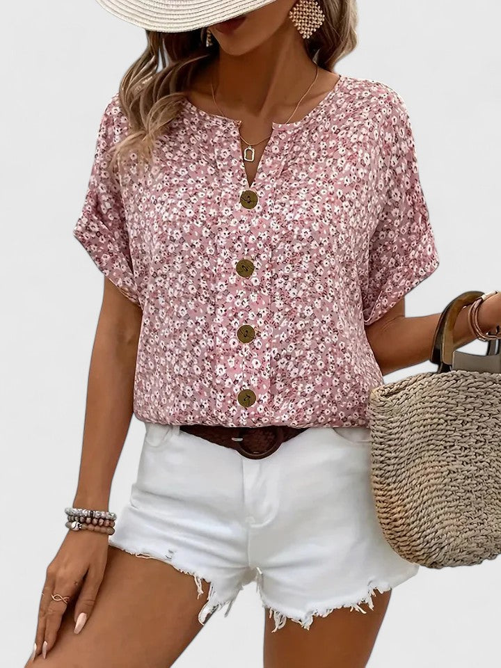 Brenda | Floral Button-Front Top